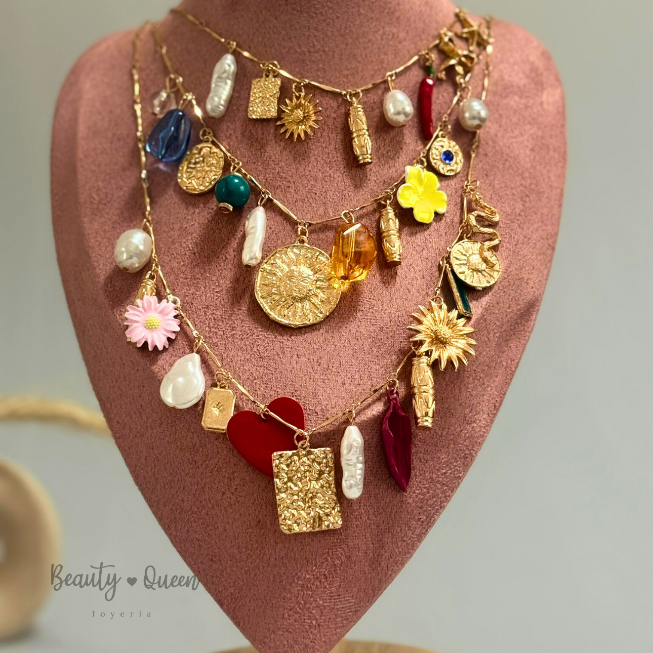 Collar Triple Charms