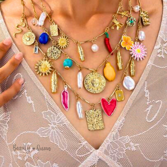 Collar Triple Charms