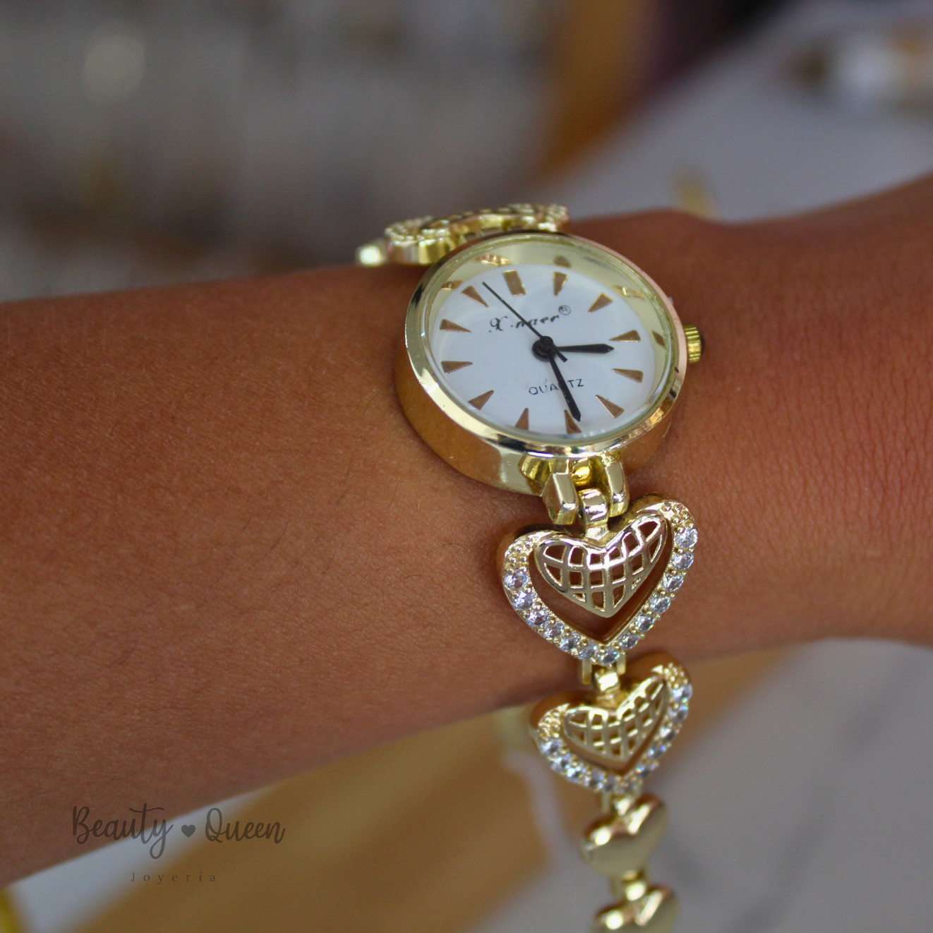 Pulsera Reloj Corazones