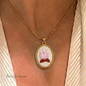 Collar Amuleto Floral Bordado