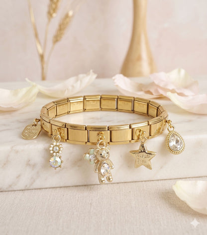 Brazalete Italiano Osito Made With Love