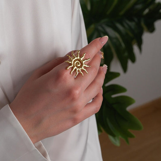 Anillo Sol Espiral